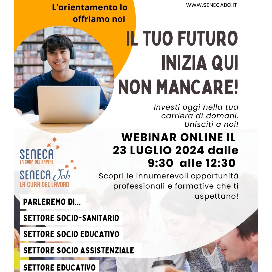 WEBINAR 23 LUGLIO ONLINE GIORNATA ORIENTAMENTO